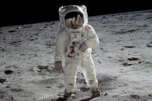 First steps of a man on the Moon