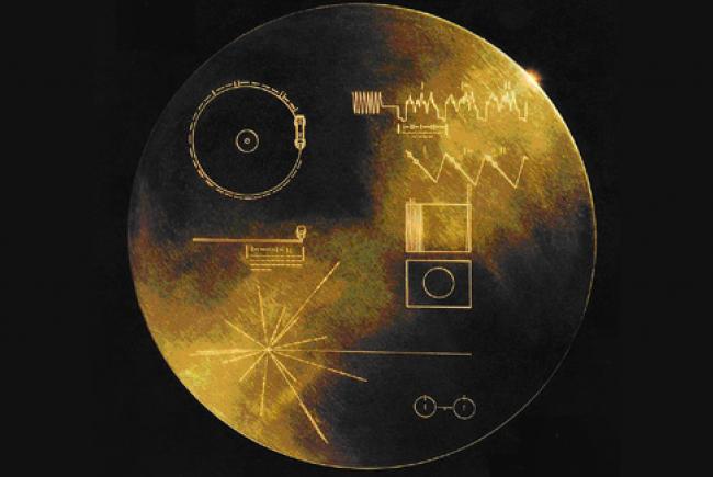 Couvercle du disque d'or de Voyager 