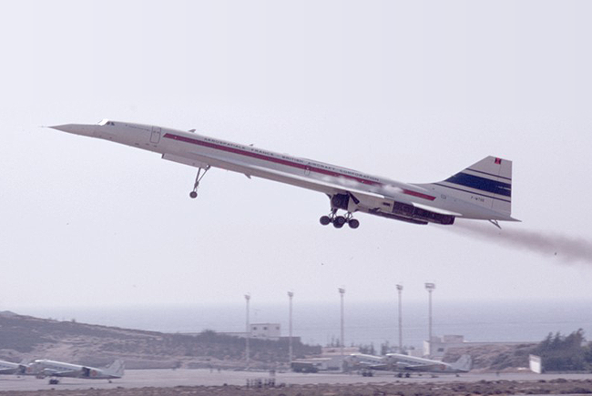 Concorde takes off from Las Palmas in the Canaries to observe the eclipse June 30, 1973.
