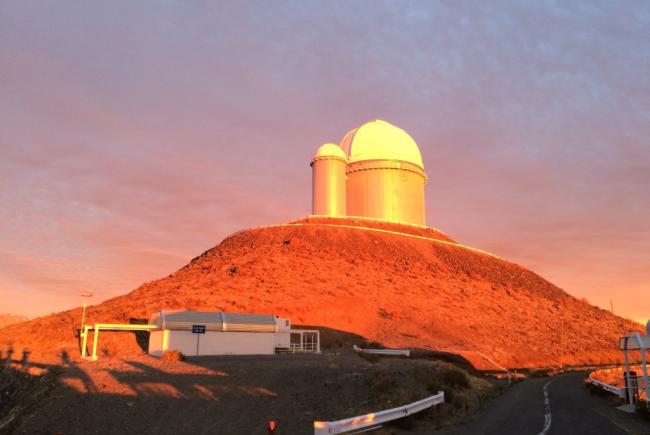 The ESO 3.6m telescope observatory in La Silla, Chile.