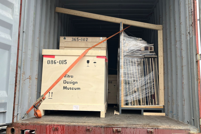 The containers left Weil am Rhein, Germany at the end of February and are due to arrive in Montreal in April.