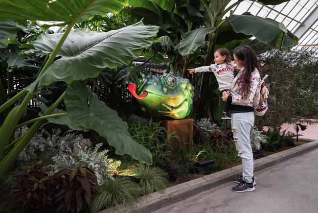 This year, fantasy creatures have taken up residence in the Jardin botanique’s Main Greenhouse.