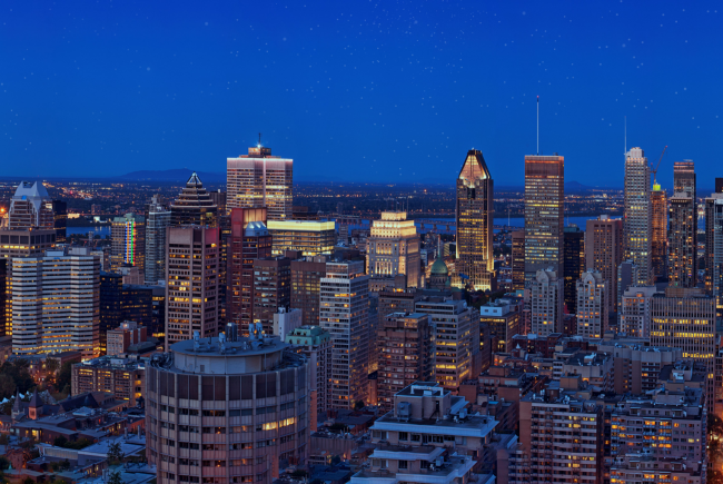 Ciel étoilé au-dessus de Montréal