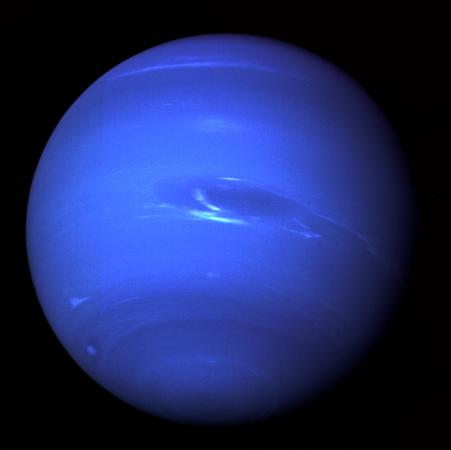 La planète Neptune et sa grande tache sombre