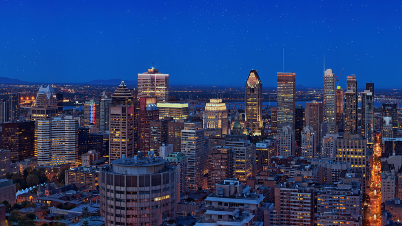 Ciel étoilé au-dessus de Montréal