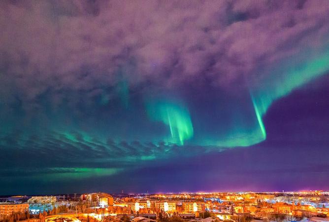 Aurora borealis in Yellowknife