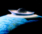 La collision d&#039;un planétoïde avec la Terre.
