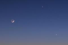 Conjonction - Lune, Vénus et Jupiter