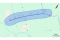 Ellipse de chute des météorites potentielles, calculée par Denis Vida (Université Western Ontario) et son équipe à partir des observations des réseaux DOMe et GMN. De nombreux fragments, allant de 1 à 100 g, sont susceptibles de se trouver le long de la r