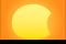 La figure simule l’aspect du Soleil éclipsé à Montréal, le 23 octobre 2014 © Planétarium Rio Tinto Alcan (Marc Jobin) données CalSky.com
