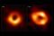 Pictures of supermassive black holes at the center of the galaxy M87 on the left, and the center of the Milky Way on the right. Note that M87’s black hole is in reality 1,600 times bigger than Sgr A*.