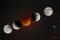 Séquence de photos prises lors de l’éclipse totale de la Lune du 15 avril 2014.