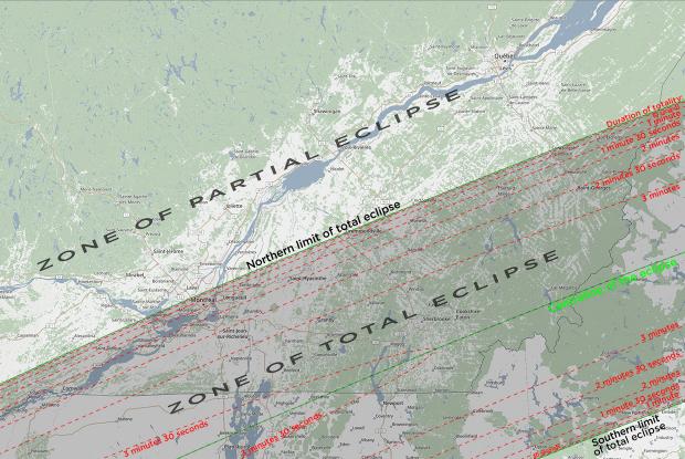 20240408 Total Eclipse - Southern Quebec Map EN