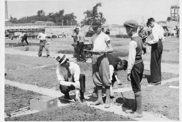 Marcel Racine, founder of the Youth Gardens, 1938
