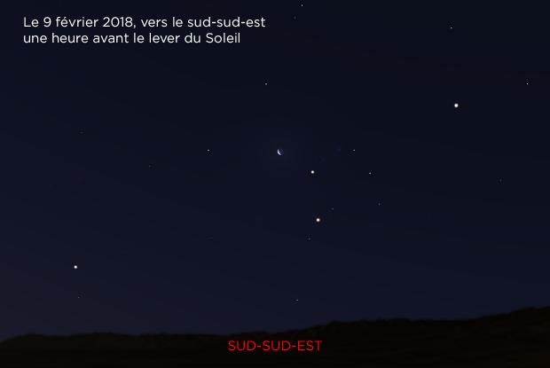 Jupiter, Mars, Lune et Saturne 20180209