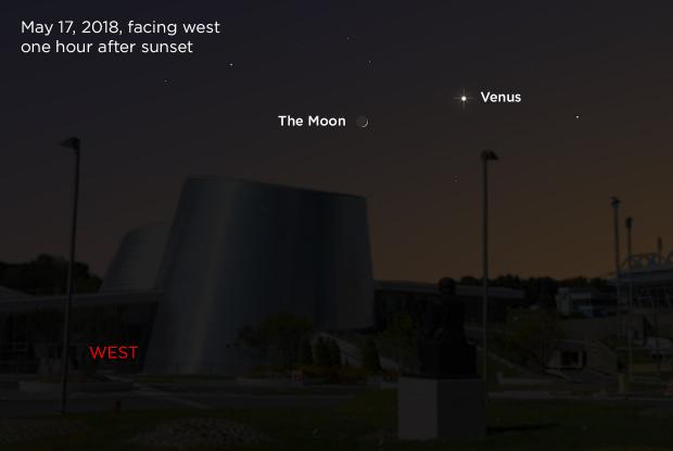 The Moon and Venus 20180517 (annotated)