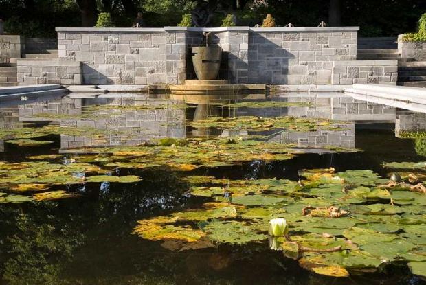Bassin et cascade au Jardin des vivaces