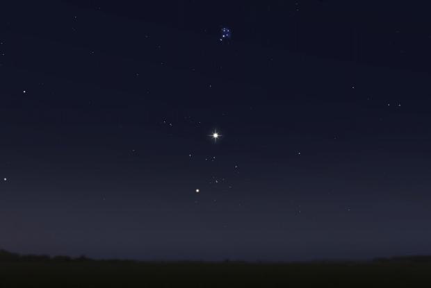 Venus between the Hyades and Pleiades 20170710