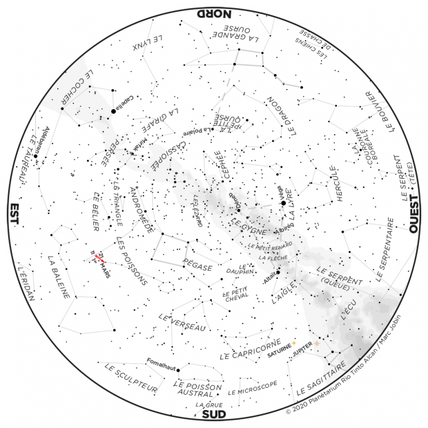 Ciel du mois - carte septembre 2020