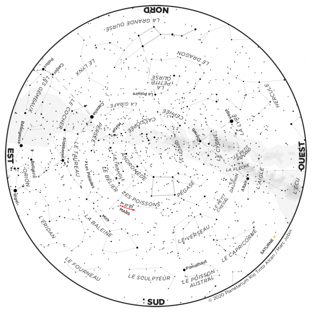 Ciel du mois - carte octobre 2020