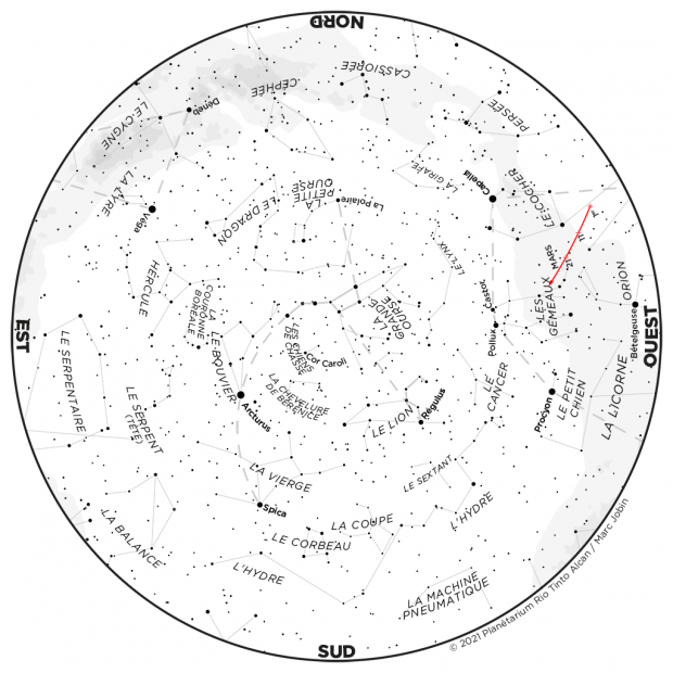 Ciel du mois - carte avril 2021