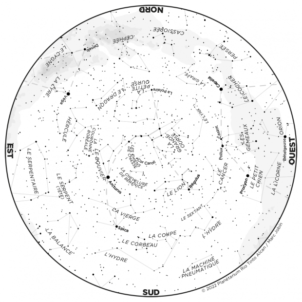 Ciel du mois - carte avril 2022