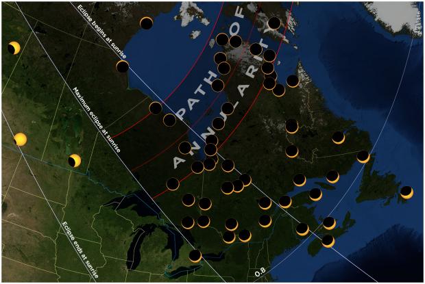 The June 10, 2021 Solar Eclipse in Eastern Canada