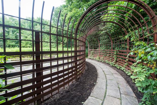 Longhouse - horticultural area - First Nations Garden 