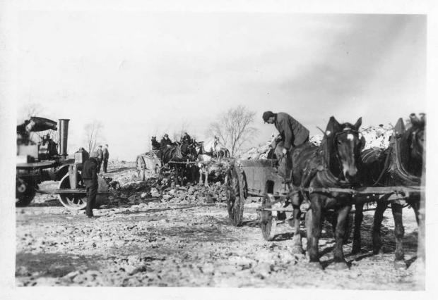 Construction of the Alpine Garden, 1936