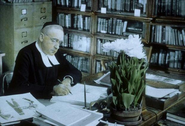 Brother Marie-Victorin in his office.