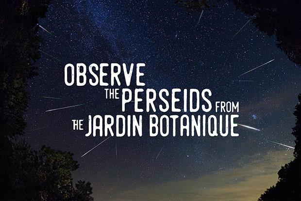 Observe the Perseids from the Jardin botanique