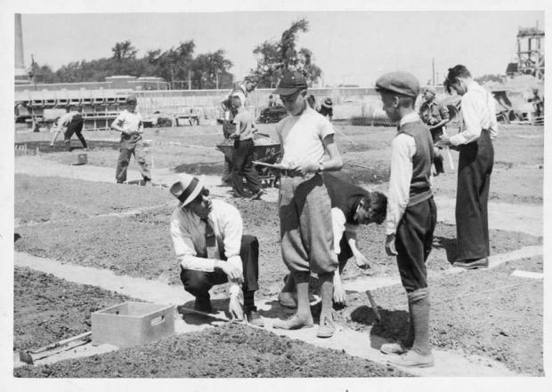 Marcel Racine, founder of the Youth Gardens, 1938