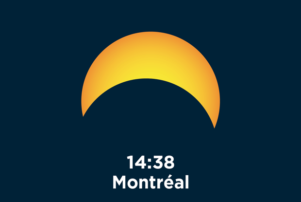 August 21, 2017 Solar Eclipse - Maximum in Montreal