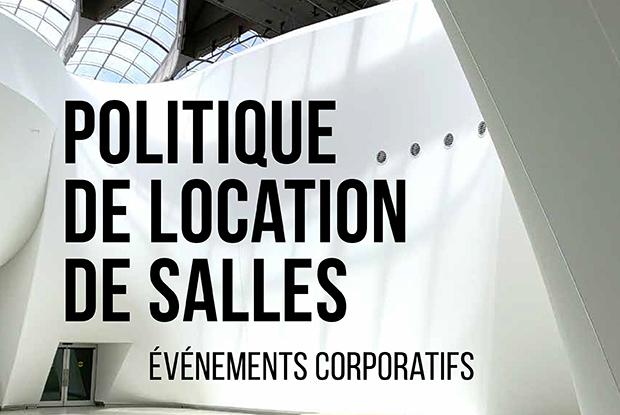Politique de location de salles