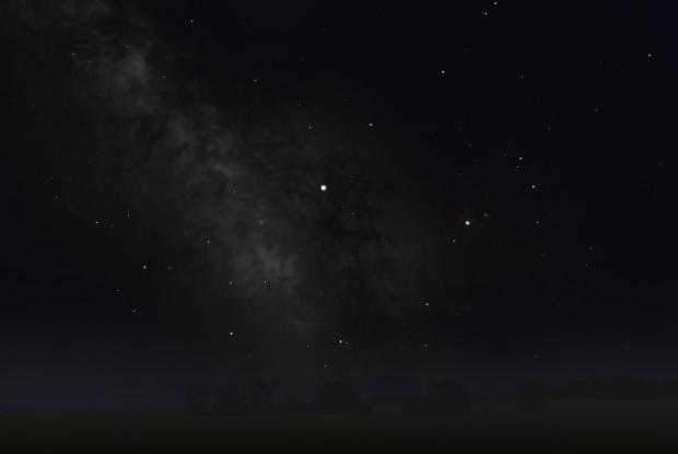 Saturne dans la Voie lactée 2017