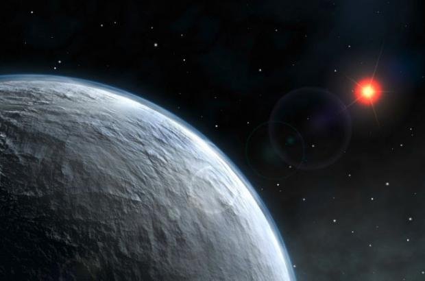 Vue d’artiste d’une exoplanète.
