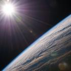 Horizon de la Terre au-dessus du Québec