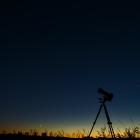 A camera on a tripod